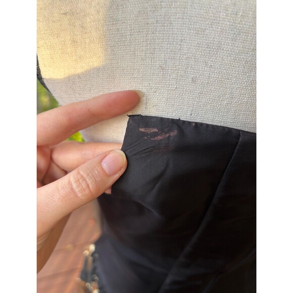 Vintage 1990s Gunne Sax Jessica McClintock Metallic Holiday Cocktail Dress - Picture 7 of 16